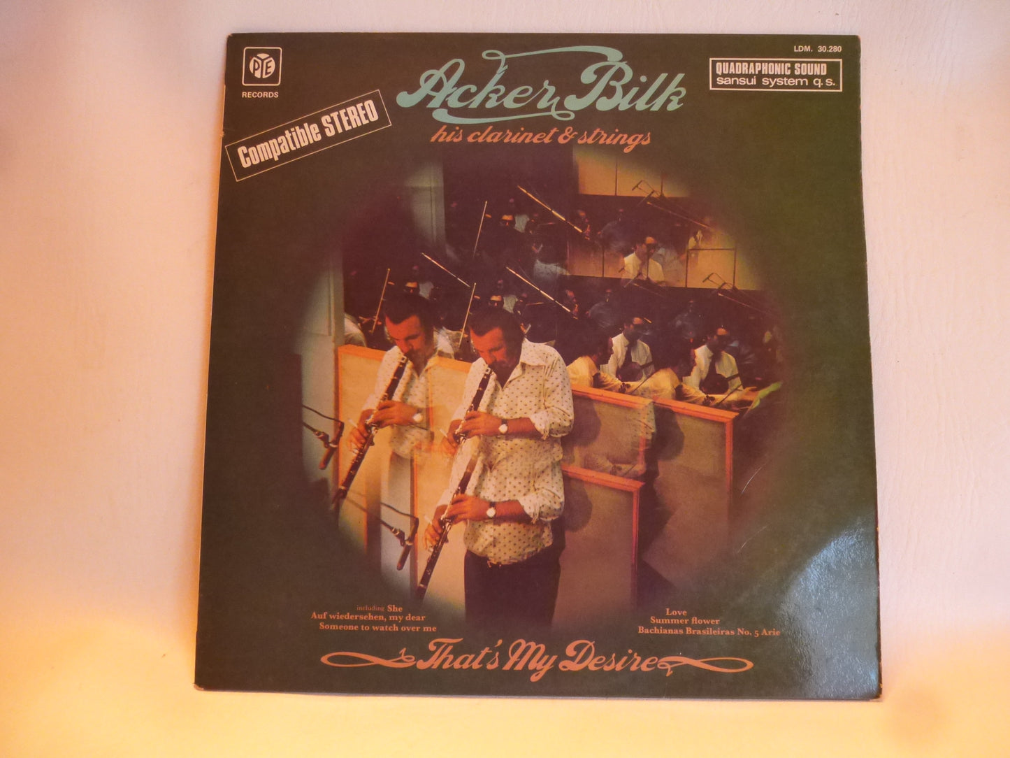 Acker Bilk nimmt mit 33 U/min den quadraphonischen Klang „Das ist mein Wunsch“ auf