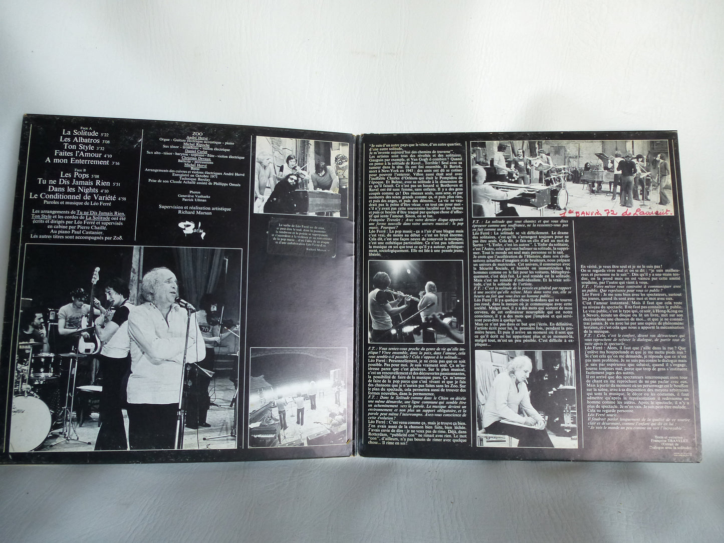 Disque 33 tours Léo Férré « La solitude » 1972