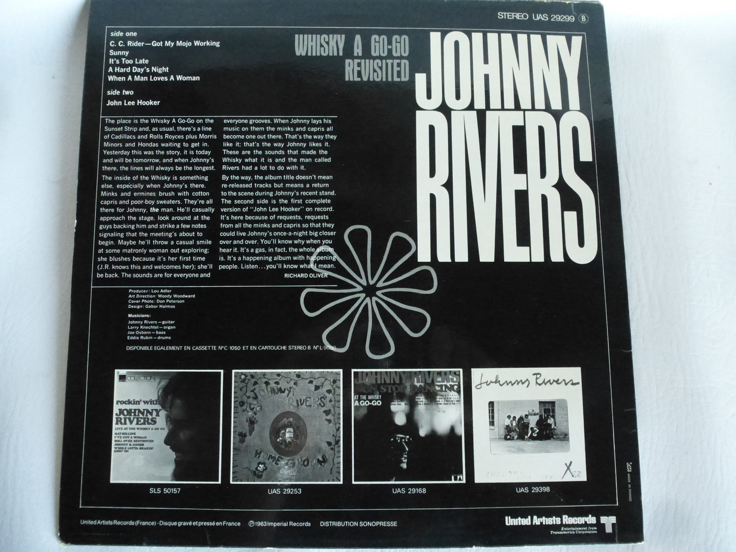 Disque 33 tours Johnny Rivers « John Lee Hooker »