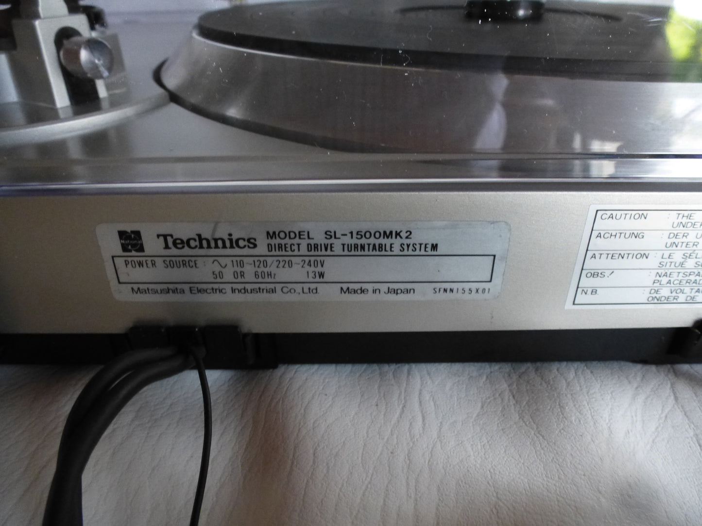 Technics SL-1500MK2 turntable