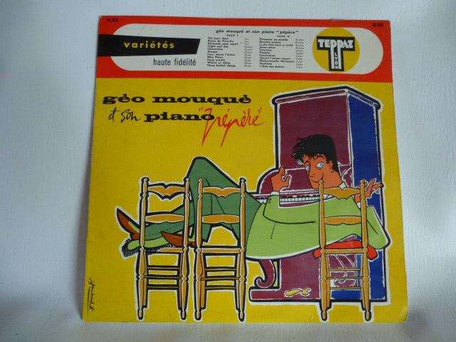Teppaz 33 rpm record "Géo mouqué and his old piano"
