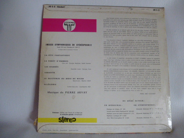 Teppaz 33 rpm record "symphonic images in stereo"