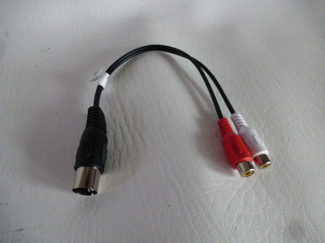 Din male / 2 rca audio adapter cable