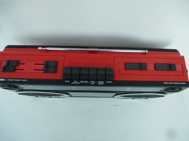 Radio cassettes stéréo Philips D8052 rouge et noir