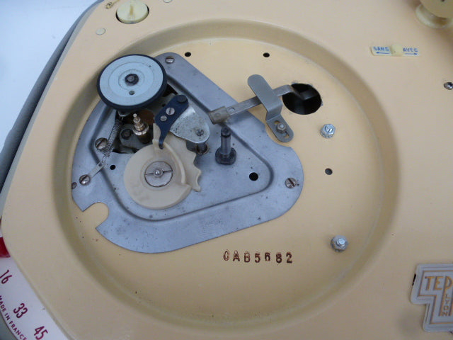 Electrophone à lampes Teppaz Oscar bleu et crème de 1962