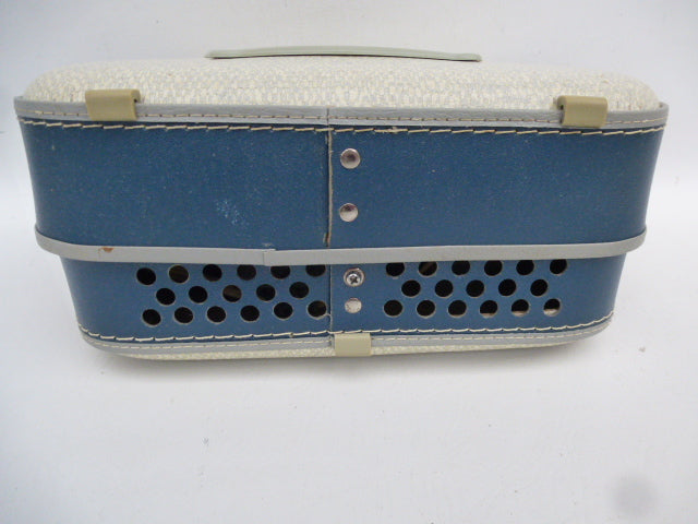 Electrophone à lampes Teppaz Oscar bleu et crème de 1962