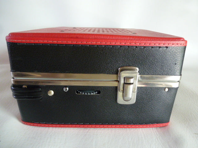 Joli petit électrophone Teppaz type Domino rouge et noir