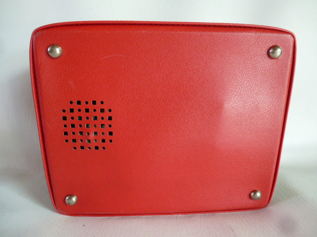 Joli petit électrophone Teppaz type Domino rouge et noir