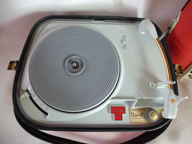 Electrophone Teppaz Tourist rouge et noir piles/secteur