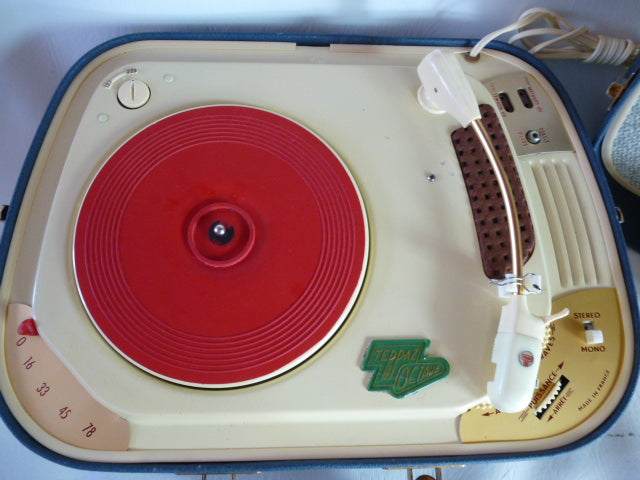 Electrophone vintage Teppaz Octave bleu air France