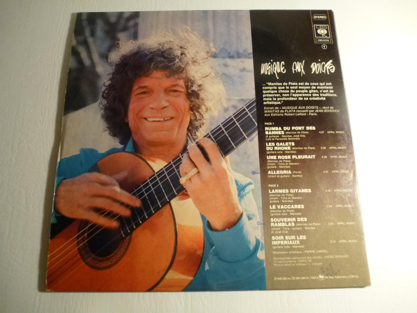 Manitas de Plata 33 U/min Schallplatte „Musik für die Finger“
