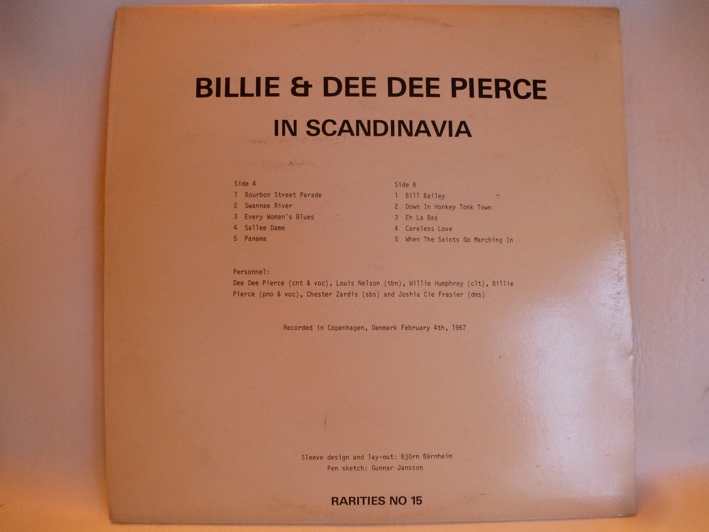 Disque 33 tours Billie et dee dee Pierce in Scandinavia – 1974