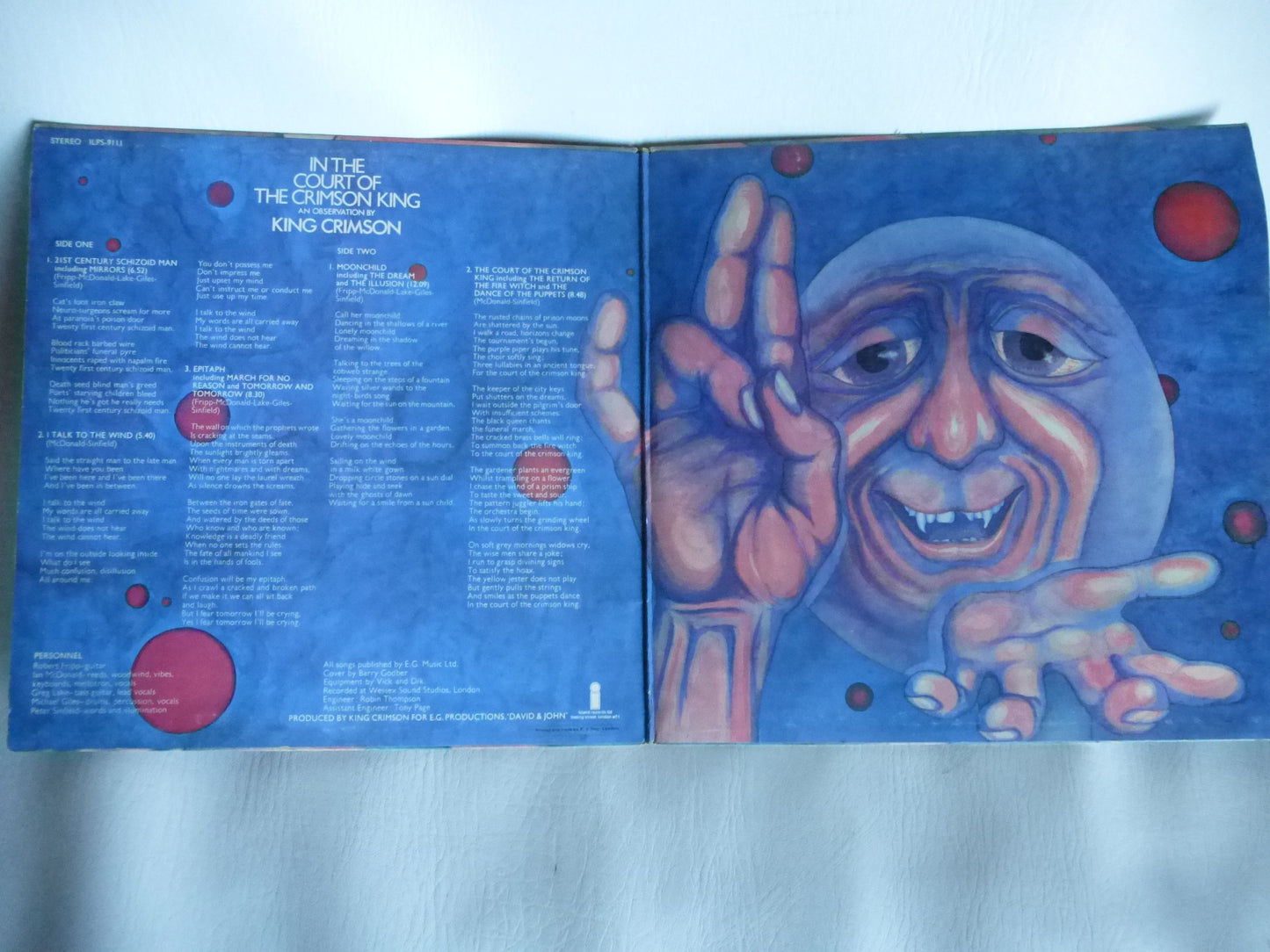 33 U/min Schallplatte „In the court of the crimson King“ – 1969