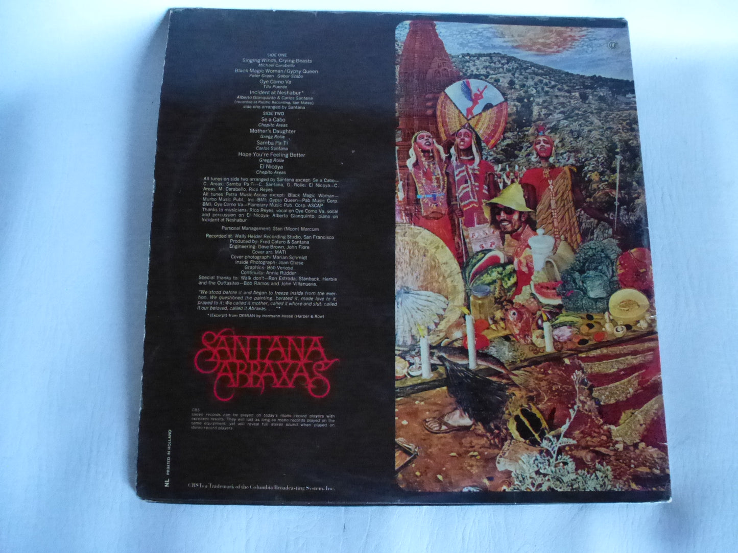 Disque 33 tours Santana « Abraxas »