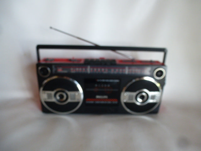 Radio cassettes stéréo Philips D8052 rouge et noir