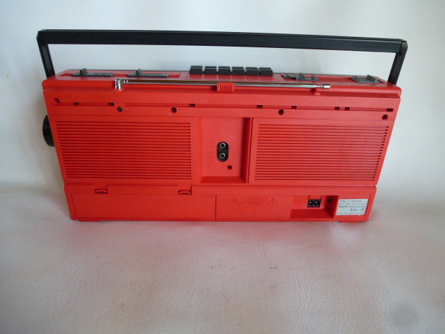 Radio cassettes stéréo Philips D8052 rouge et noir