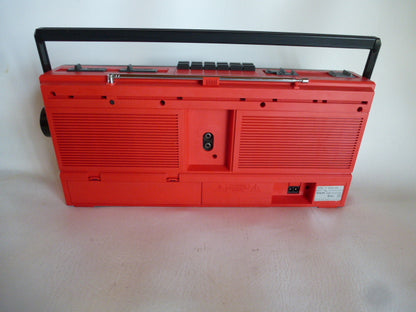 Radio cassettes stéréo Philips D8052 rouge et noir