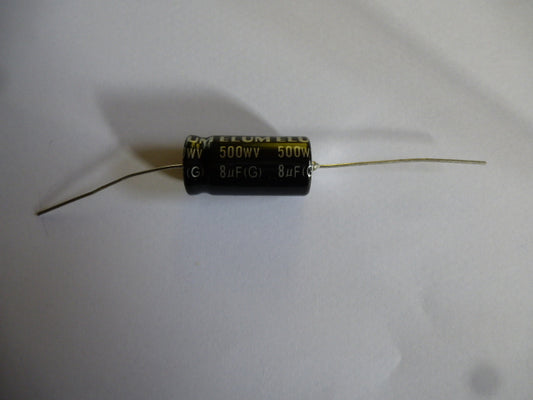 Axial chemical capacitor 8uf-500v