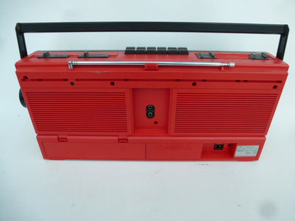 Radio cassettes stéréo Philips D8052 rouge et noir