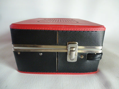Nice little Teppaz Domino type red and black record player