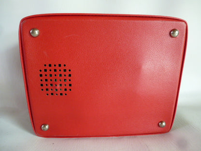 Nice little Teppaz Domino type red and black record player