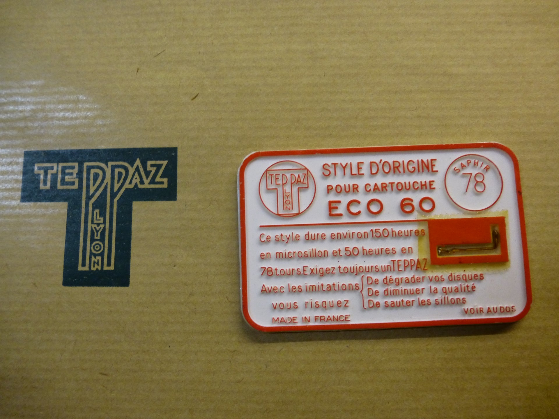 Double Saphir Pour Teppaz ECO – Aiguille Neuve – Fabrication Suisse – Marque Emji