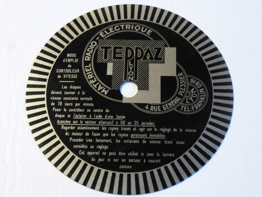 Disque stroboscopique Teppaz 78 tours